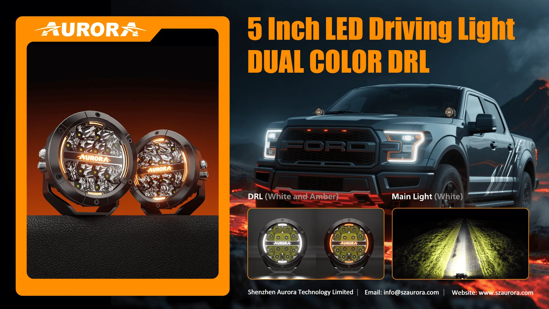 AURORA 5 inch Dual-color DRL Offroad Driving Light 4 AURORA 5 inch Dual-color DRL Offroad Driving Light - Image 4