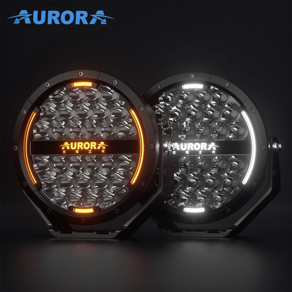 Aurora Dual-Color 7 Inch Round Led Offroad Light DRL Led Driving Fog Light for Truck 3 Aurora Dual-Color 7 Inch Round Led Offroad Light DRL Led Driving Fog Light for Truck - Image 3